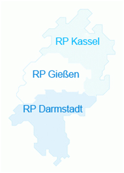 Regierungsbezirke in Hessen